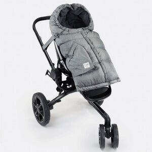 7AM Gray Grey Baby Toddler Stroller Fleece Hooded Footmuff